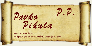 Pavko Pikula vizit kartica